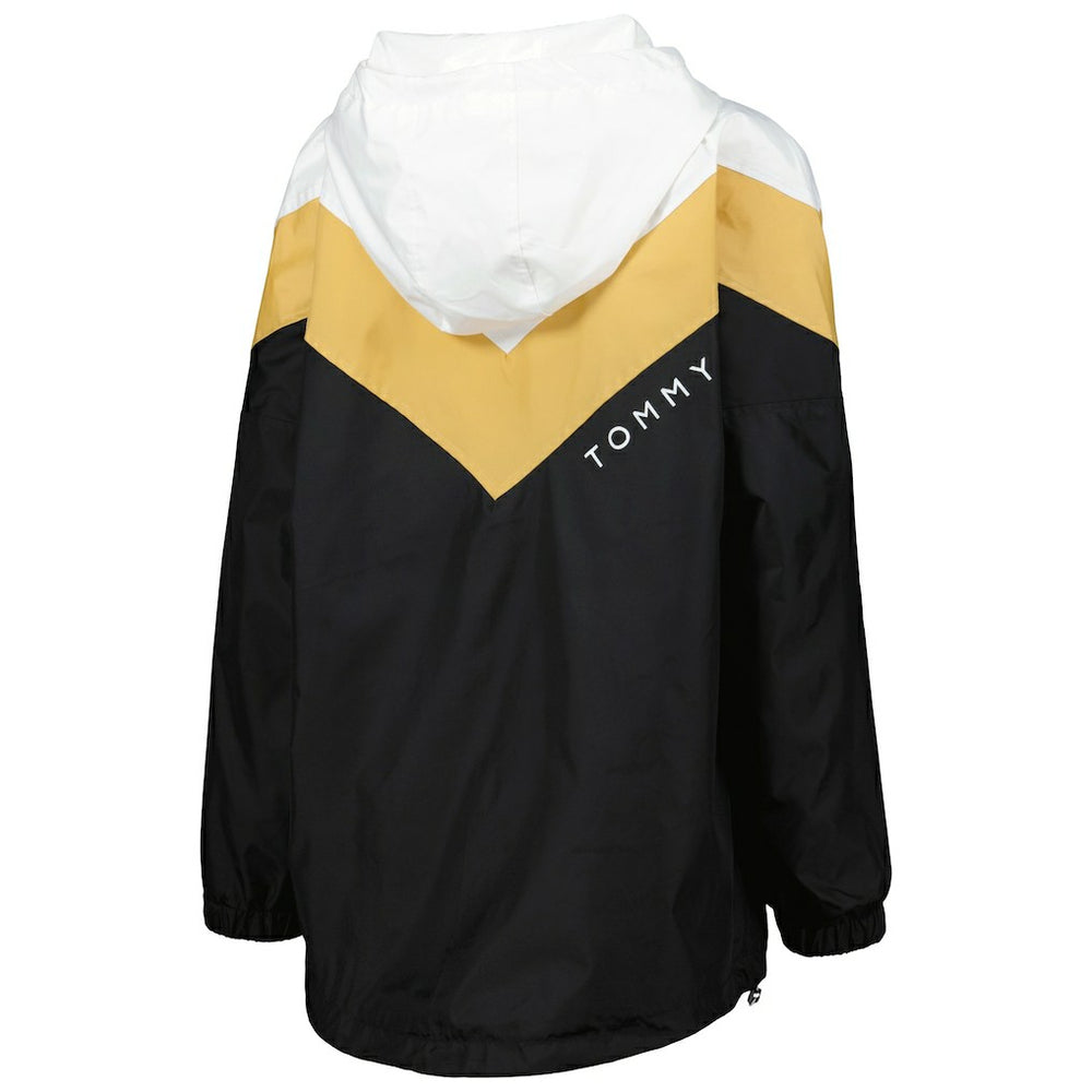 New Orleans Saints Tommy Hilfiger Women's Staci Half-Zip Hoodie Windbreaker Jacket White/Gold
