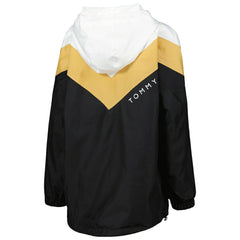 New Orleans Saints Tommy Hilfiger Women's Staci Half-Zip Hoodie Windbreaker Jacket White/Gold