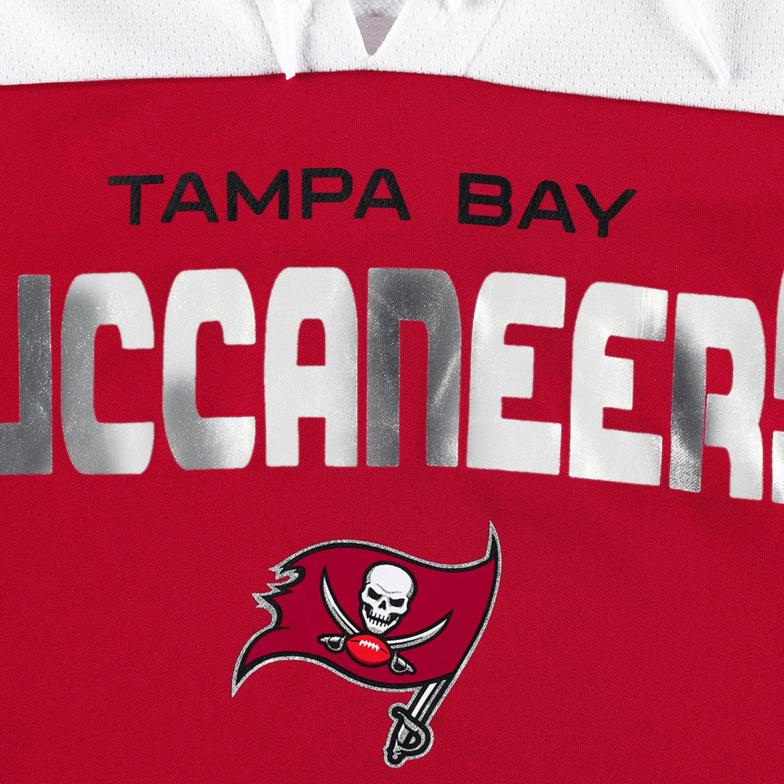 Tampa Bay Buccaneers G-III 4Her by Carl Banks Women's Double Team 3/4-Sleeve Lace-Up T-Shirt Red/White