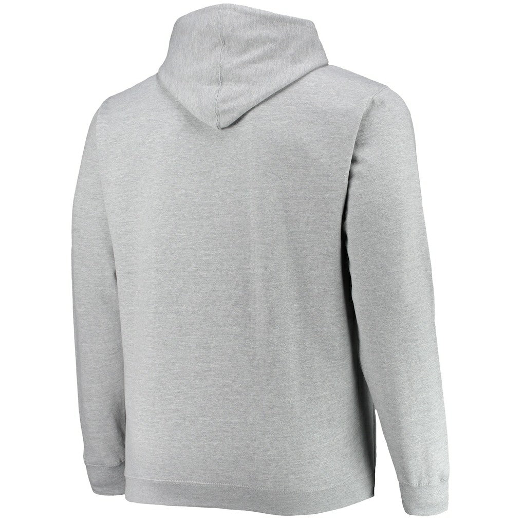 Philadelphia 76ers Big & Tall Heart & Soul Pullover Hoodie Heathered Gray