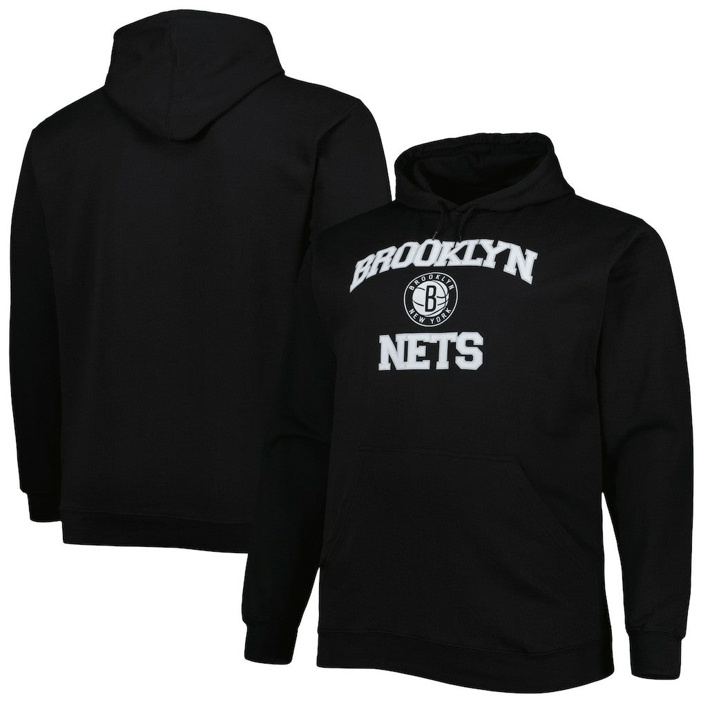 Brooklyn Nets Big & Tall Heart & Soul Pullover Hoodie Black