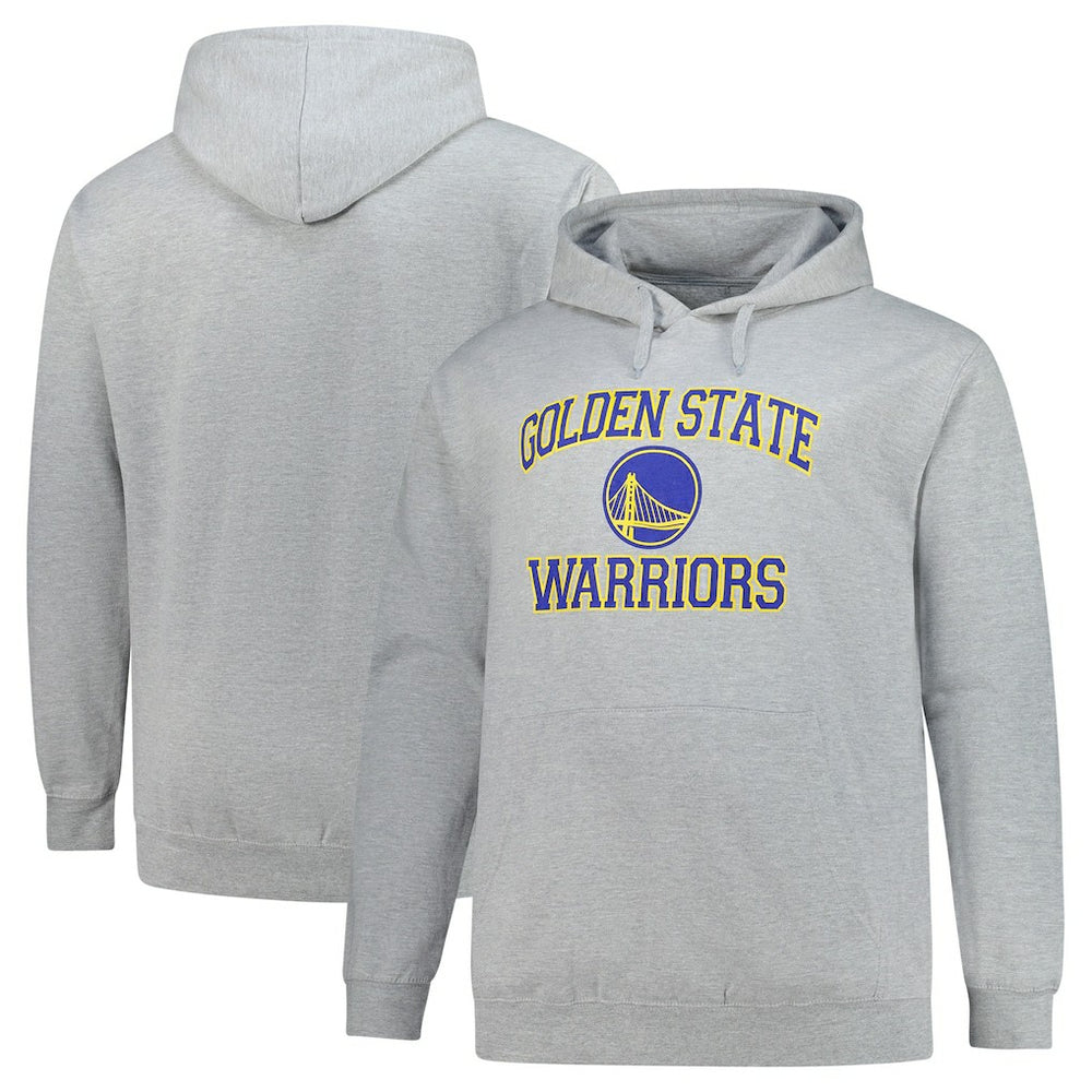 Golden State Warriors Big & Tall Heart & Soul Pullover Hoodie Heathered Gray
