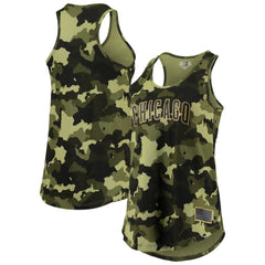 Chicago Cubs New Era Women's 2022 MLB Armed Forces Day Camo Racerback Tank Top - Green - New Era Discount