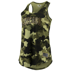 Chicago Cubs New Era Women's 2022 MLB Armed Forces Day Camo Racerback Tank Top - Green - New Era Discount