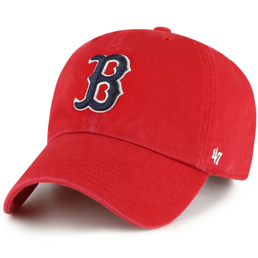 Boston Red Sox '47 Youth Clean Up Adjustable Hat - Red - 47 brand Lifestyle