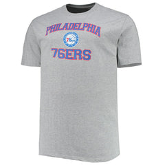 Philadelphia 76ers Big & Tall Heart & Soul T-Shirt Heathered Gray