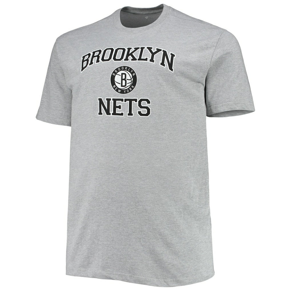 Brooklyn Nets Big & Tall Heart & Soul T-Shirt Heathered Gray