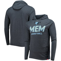 Memphis Grizzlies Sportiqe Practice Shoot Around Rowan Tri-Blend Pullover Hoodie Heathered Navy