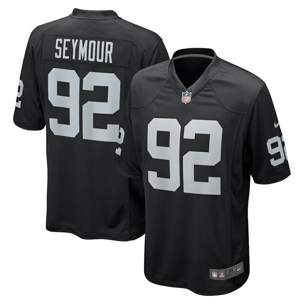 Nike Richard Seymour Las Vegas Raiders Retired Player Game Jersey Black