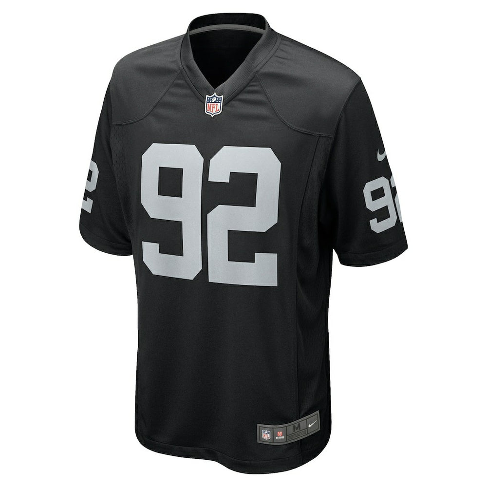 Nike Richard Seymour Las Vegas Raiders Retired Player Game Jersey Black