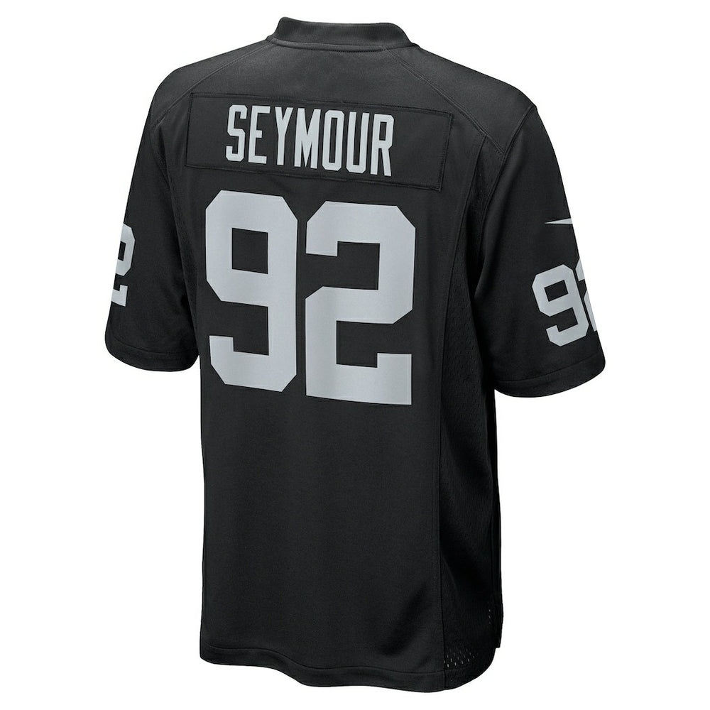 Nike Richard Seymour Las Vegas Raiders Retired Player Game Jersey Black