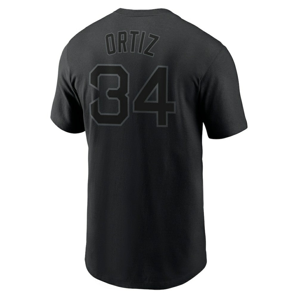 David Ortiz Boston Red Sox Nike Name & Number T-Shirt - Black - Nike Discount