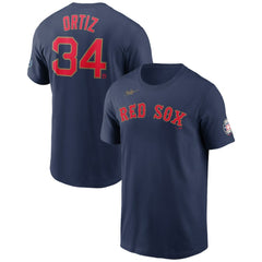 David Ortiz Boston Red Sox Nike Name & Number T-Shirt - Navy - Nike Lifestyle