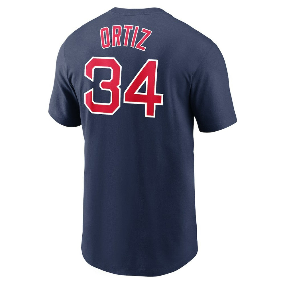 David Ortiz Boston Red Sox Nike Name & Number Logo T-Shirt - Navy - Nike Lifestyle