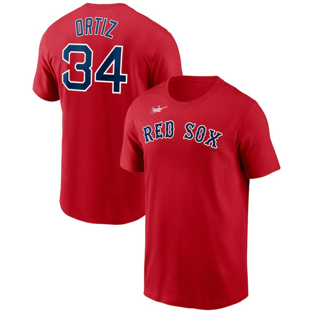 David Ortiz Boston Red Sox Nike Name & Number T-Shirt - Red - Nike Discount