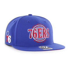 Philadelphia 76ers '47 High Post Captain Snapback Hat Royal | 47 brand for sale