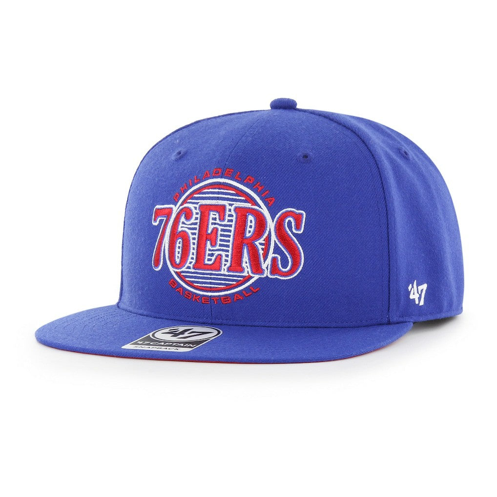 Philadelphia 76ers '47 High Post Captain Snapback Hat Royal | 47 brand for sale