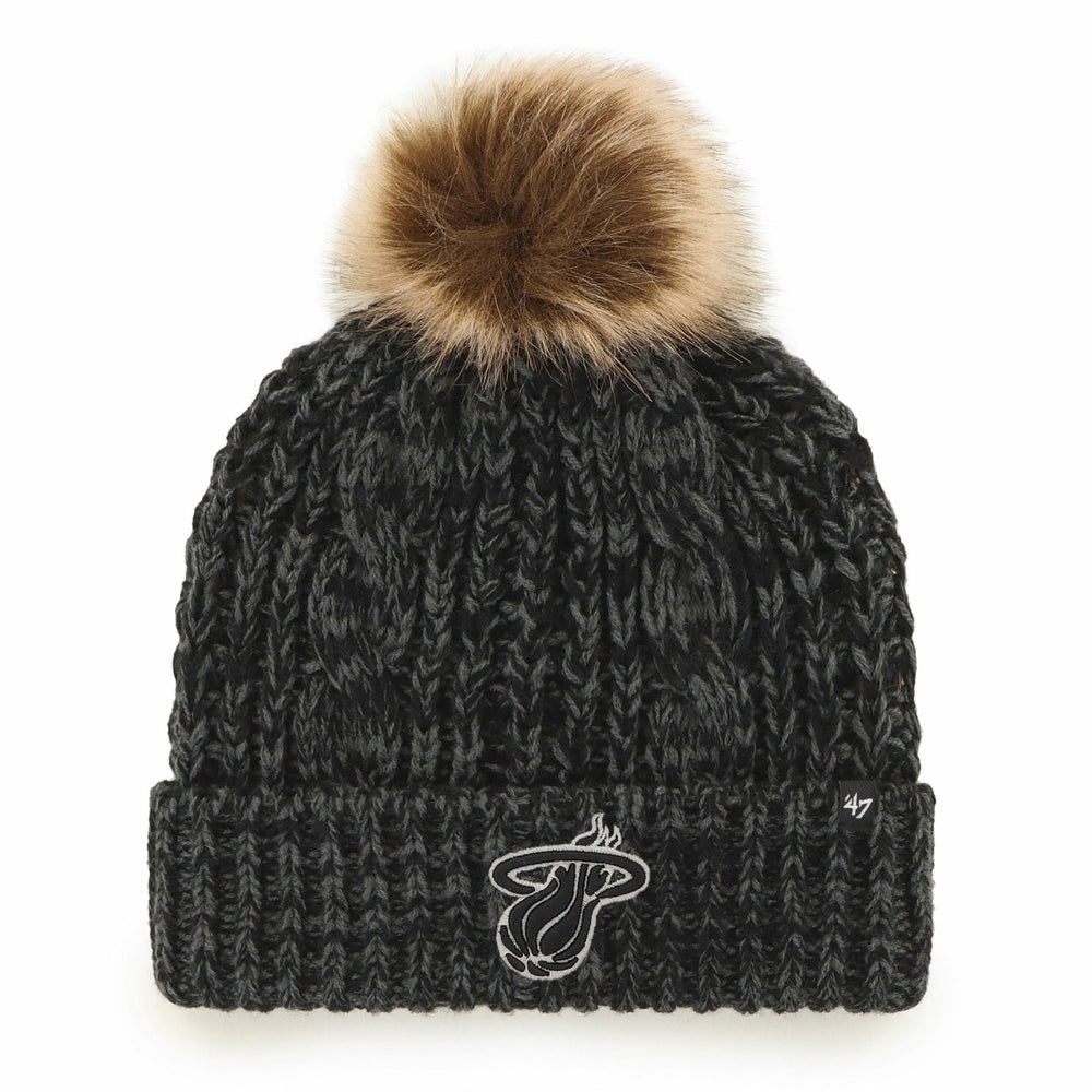 Miami Heat '47 Women's Meeko Cuffed Knit Hat with Pom Black | 47 brand online