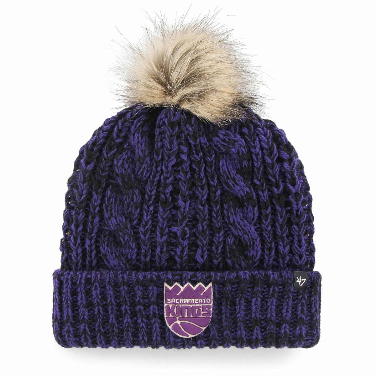 Sacramento Kings '47 Women's Meeko Cuffed Knit Hat with Pom Purple | 47 brand Near Me