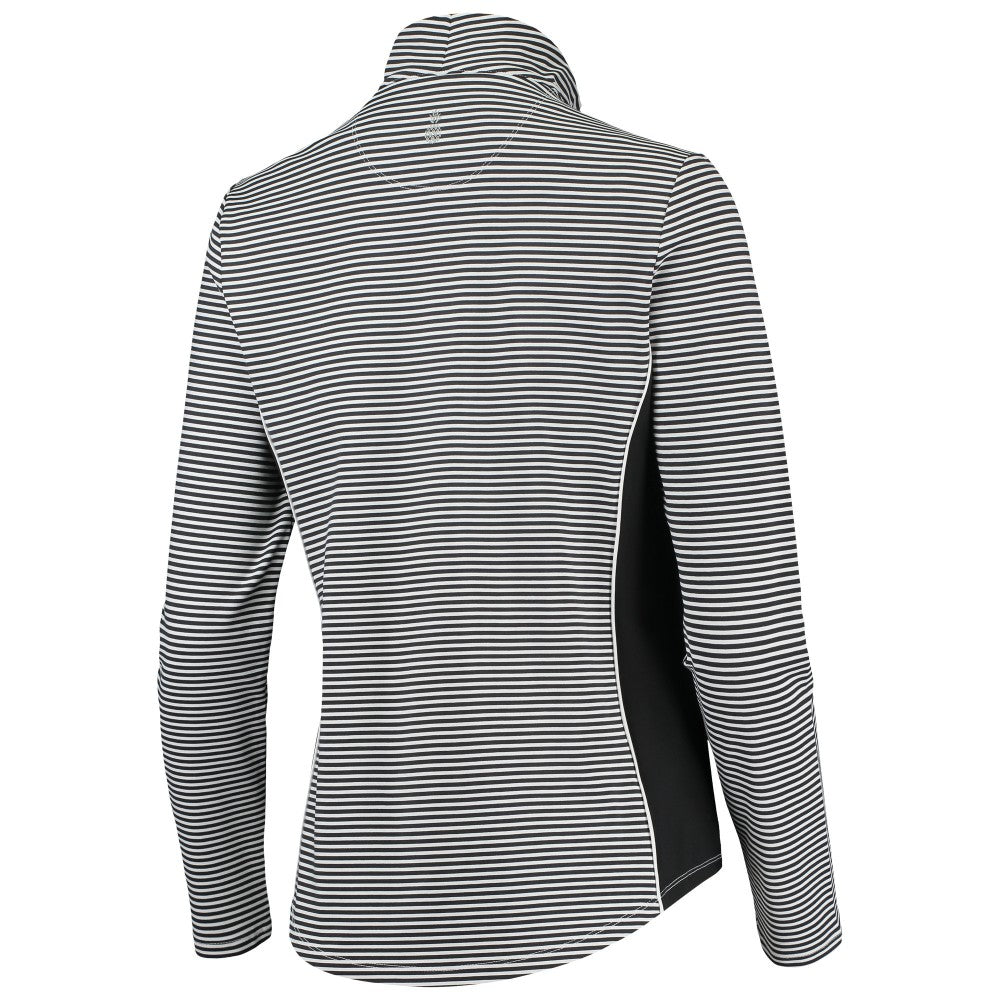 Cleveland Guardians Tommy Bahama Women's Aubrey Stripe Block IslandZone Half-Zip Jacket - Black - MLB Sale