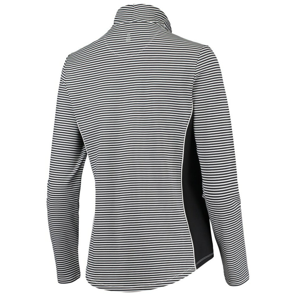 St. Louis Cardinals Tommy Bahama Women's Aubrey Stripe Block IslandZone Half-Zip Jacket - Black - MLB Discount