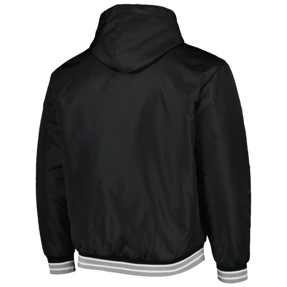 Chicago White Sox JH Design Reversible Fleece Full-Snap Hoodie Jacket - Black - MLB Lifestyle