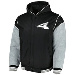 Chicago White Sox JH Design Reversible Fleece Full-Snap Hoodie Jacket - Black - MLB Lifestyle