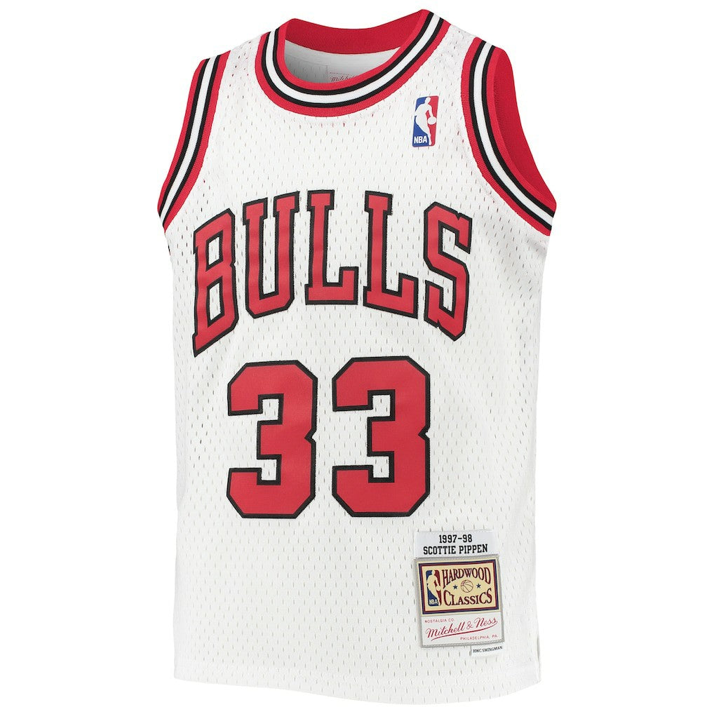Scottie Pippen Chicago Bulls Youth 1997/98 Hardwood Classics Swingman Jersey for sale White | Mitchell & Ness outlet