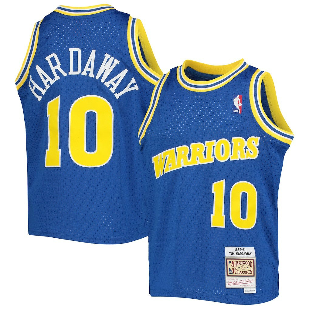 Tim Hardaway Golden State Warriors Youth 1990/91 Hardwood Classics Swingman Jersey for sale Royal | Mitchell & Ness Lifestyle