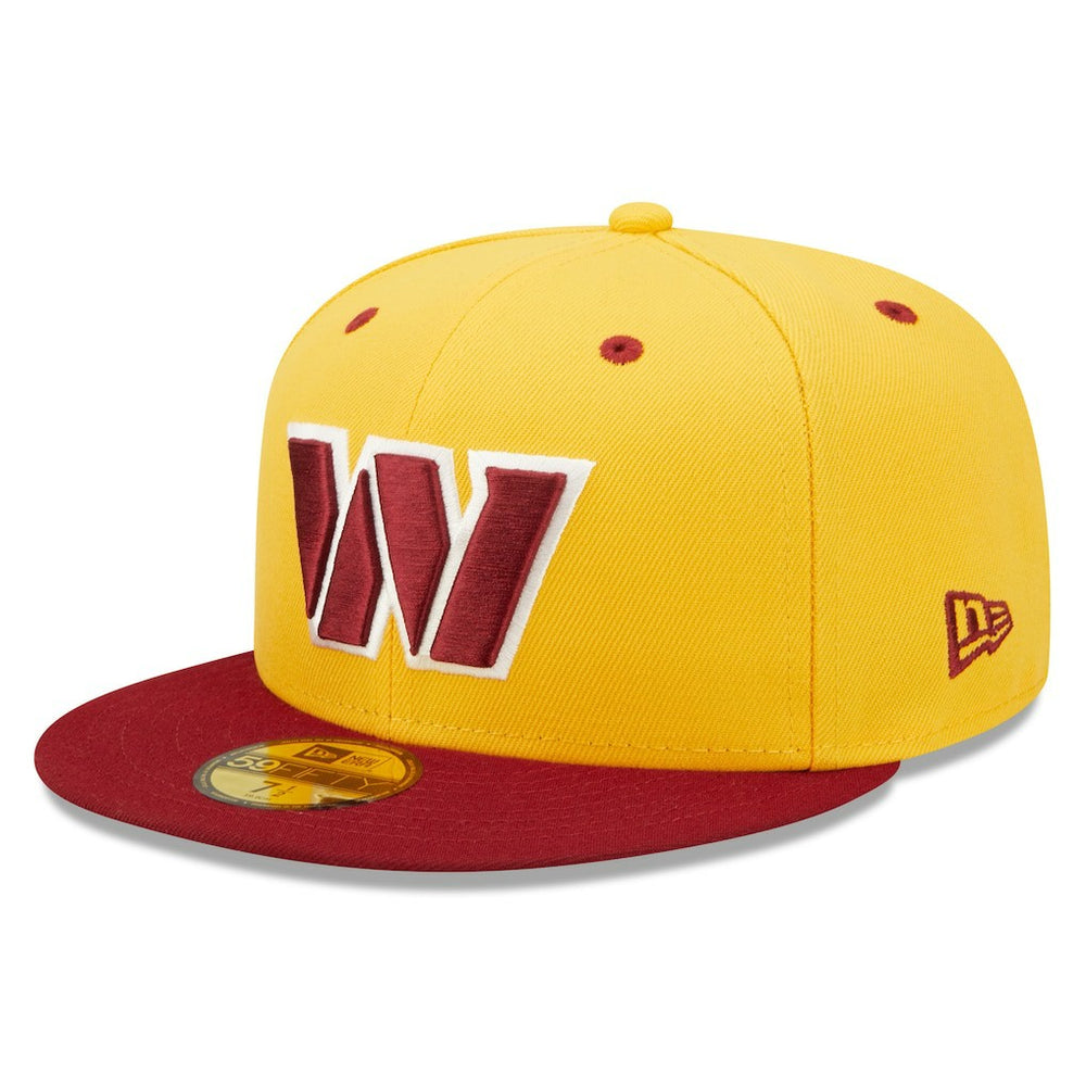 Washington Commanders New Era Flipside 2Tone 59FIFTY Fitted Hat Gold/Burgundy