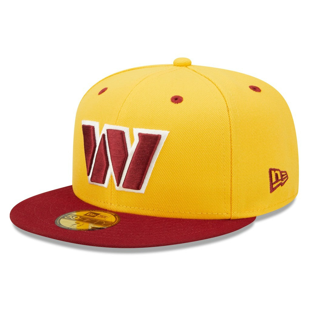 Washington Commanders New Era Flipside 2Tone 59FIFTY Fitted Hat Gold/Burgundy