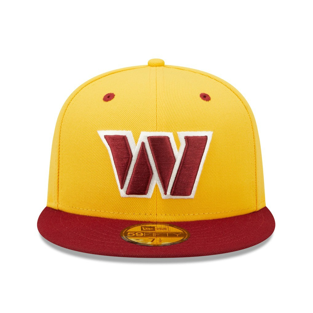 Washington Commanders New Era Flipside 2Tone 59FIFTY Fitted Hat Gold/Burgundy