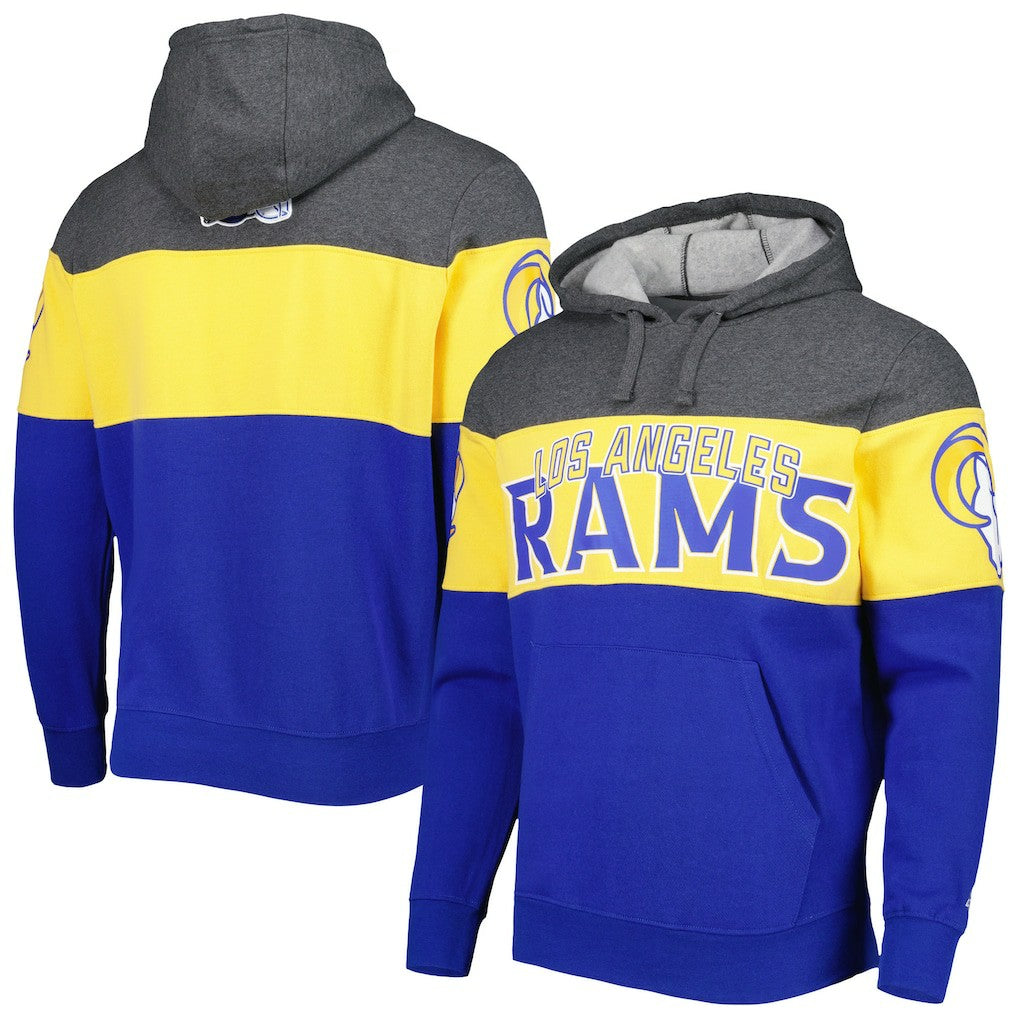 Los Angeles Rams Starter Extreme Pullover Hoodie Heather Charcoal/Royal