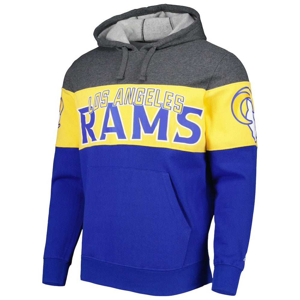 Los Angeles Rams Starter Extreme Pullover Hoodie Heather Charcoal/Royal
