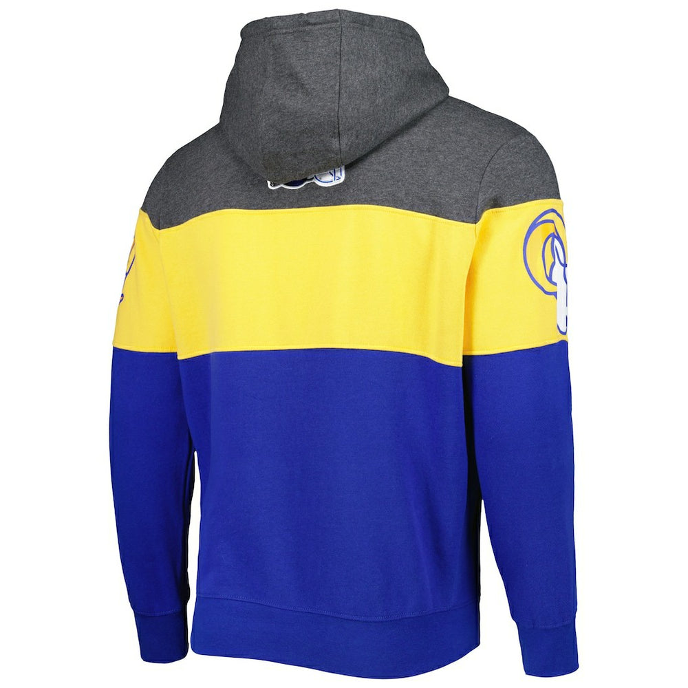 Los Angeles Rams Starter Extreme Pullover Hoodie Heather Charcoal/Royal