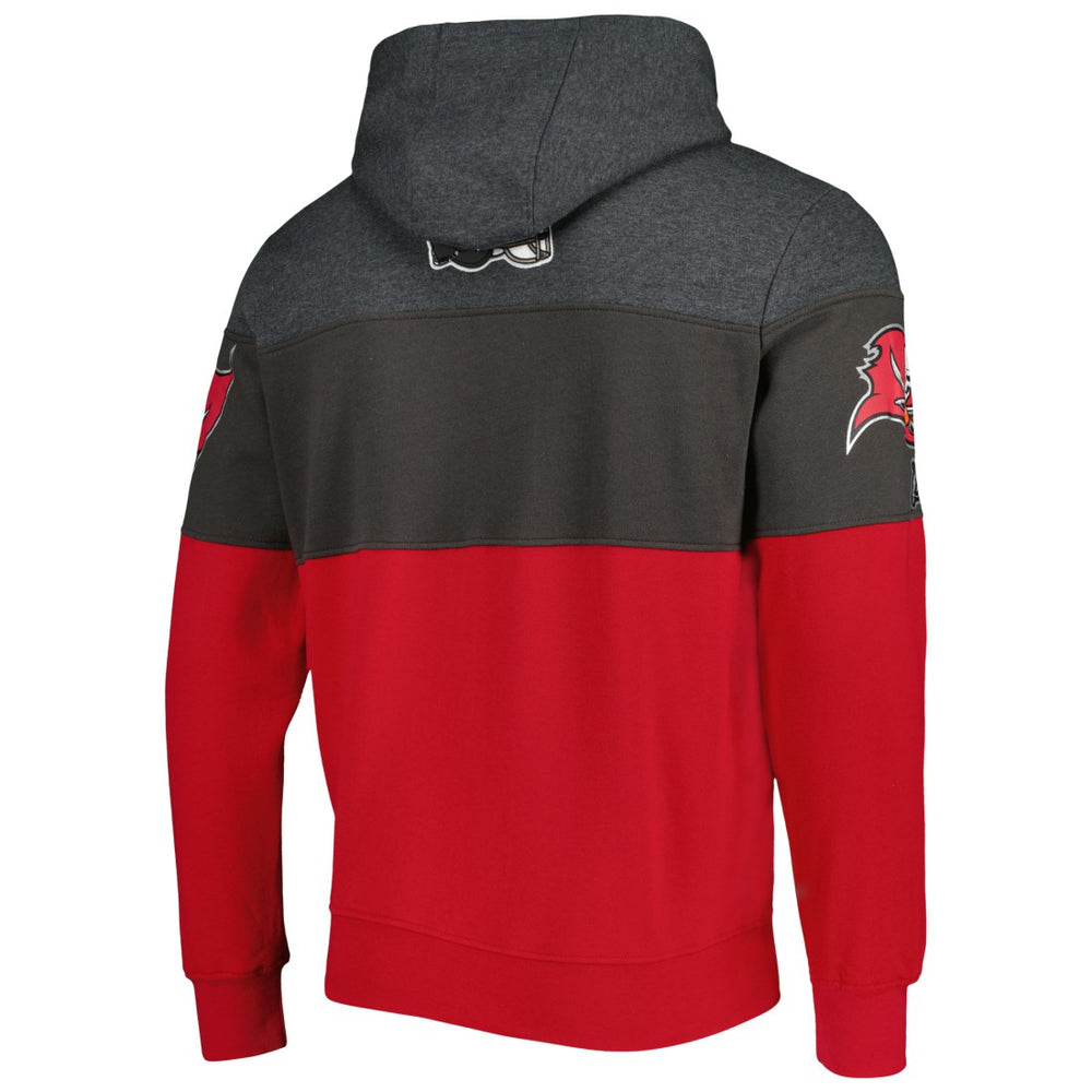 Tampa Bay Buccaneers Starter Extreme Pullover Hoodie Heather Charcoal/Red