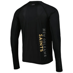 New Orleans Saints MSX by Michael Strahan Interval Long Sleeve Raglan T-Shirt Black