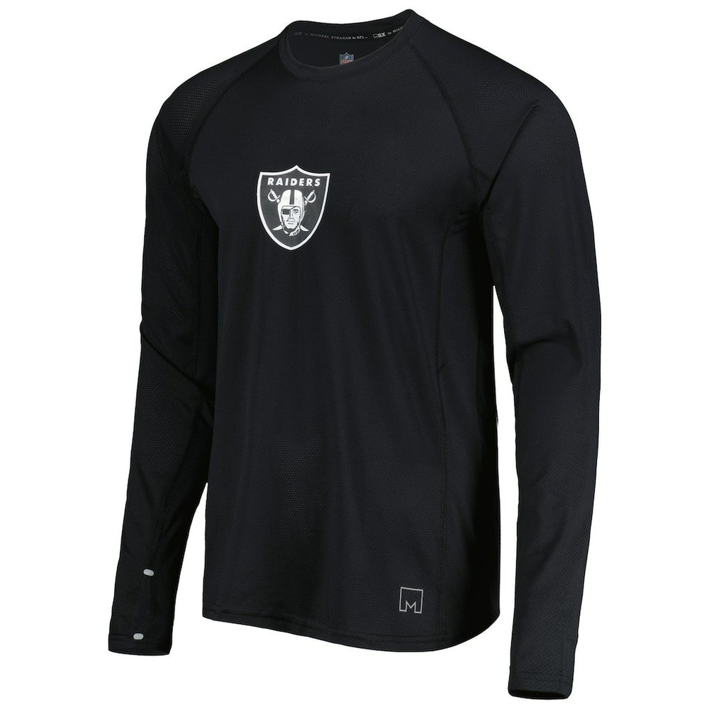 Las Vegas Raiders MSX by Michael Strahan Interval Long Sleeve Raglan T-Shirt Black