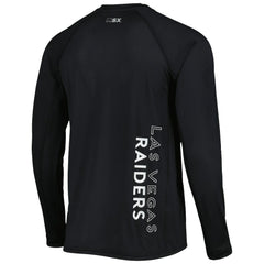 Las Vegas Raiders MSX by Michael Strahan Interval Long Sleeve Raglan T-Shirt Black