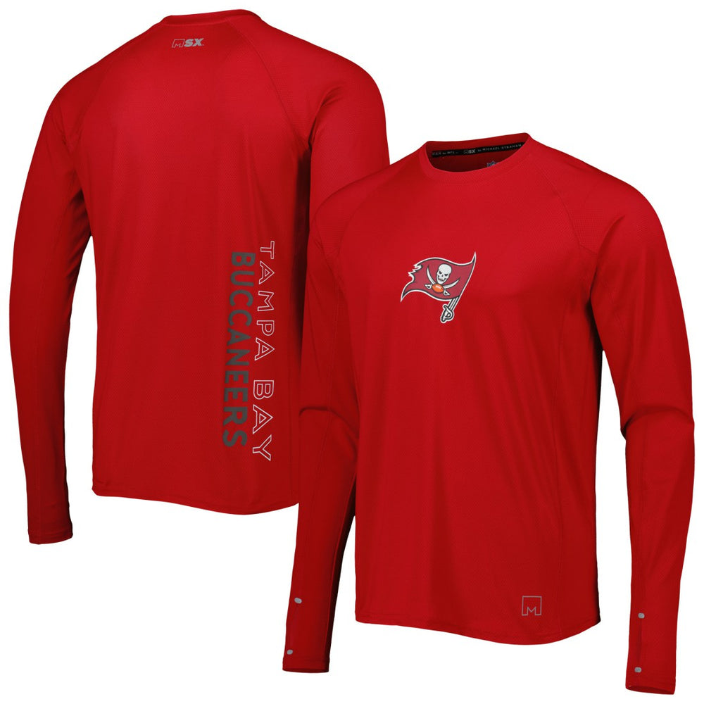 Tampa Bay Buccaneers MSX by Michael Strahan Interval Long Sleeve Raglan T-Shirt Red