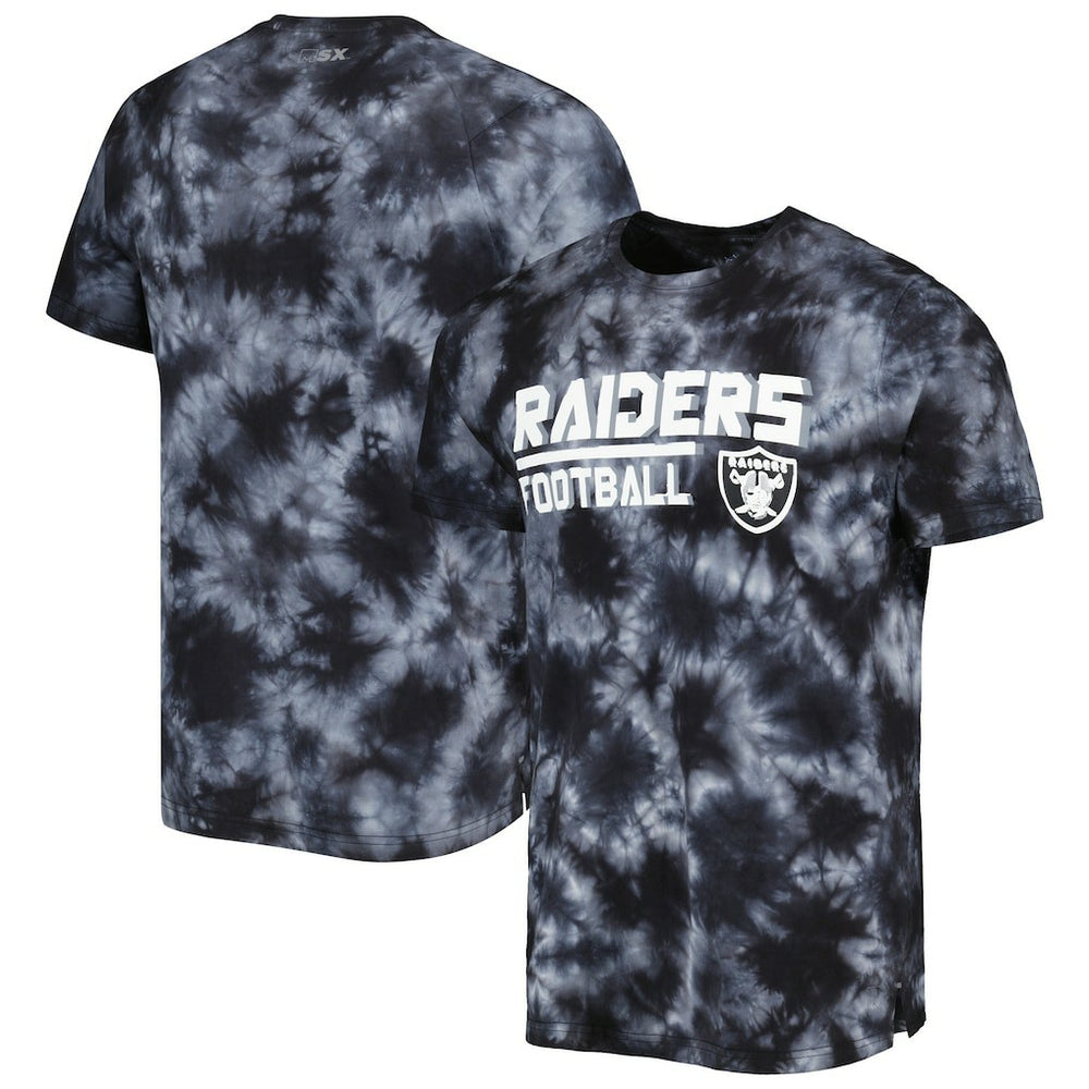Las Vegas Raiders MSX by Michael Strahan Recovery Tie-Dye T-Shirt Black