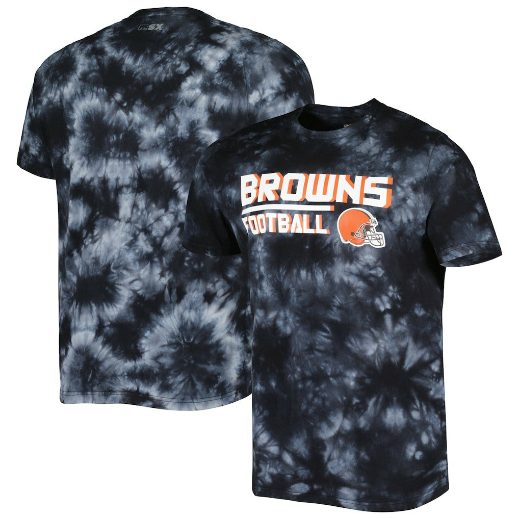 Cleveland Browns MSX by Michael Strahan Recovery Tie-Dye T-Shirt Black