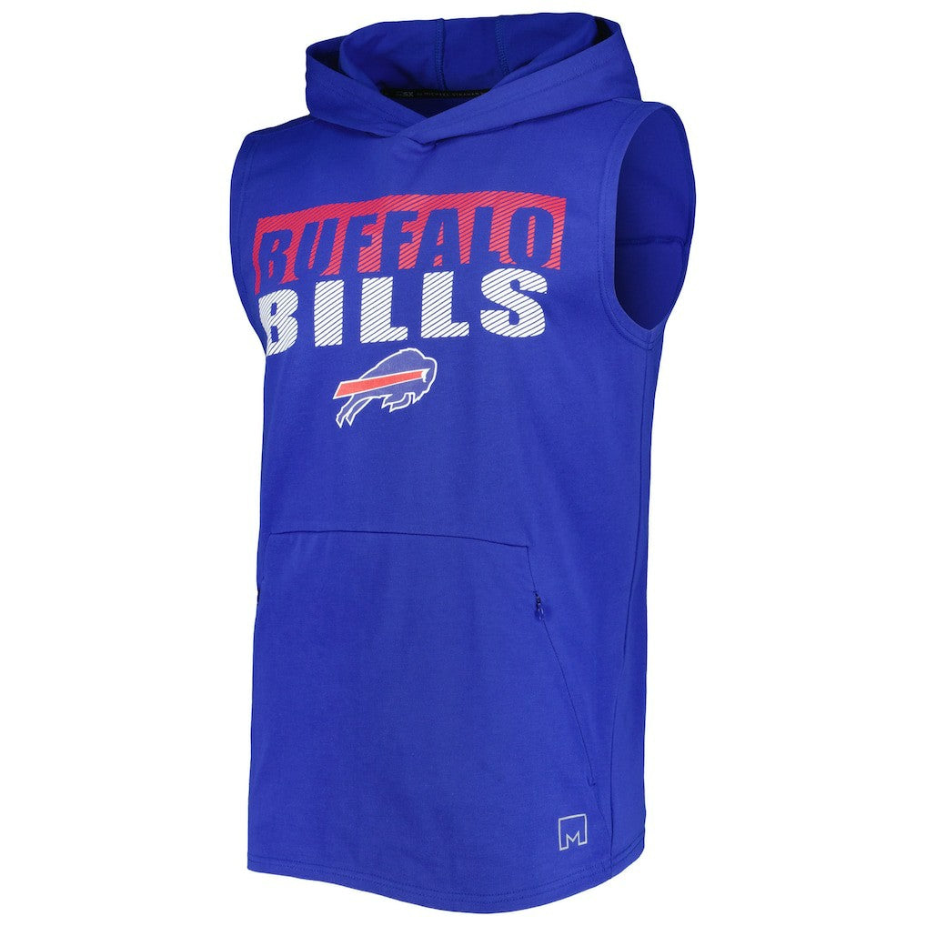 Buffalo Bills MSX by Michael Strahan Relay Sleeveless Pullover Hoodie Royal