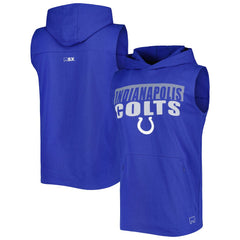 Indianapolis Colts MSX by Michael Strahan Relay Sleeveless Pullover Hoodie Royal