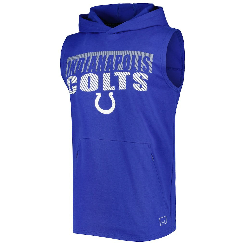 Indianapolis Colts MSX by Michael Strahan Relay Sleeveless Pullover Hoodie Royal
