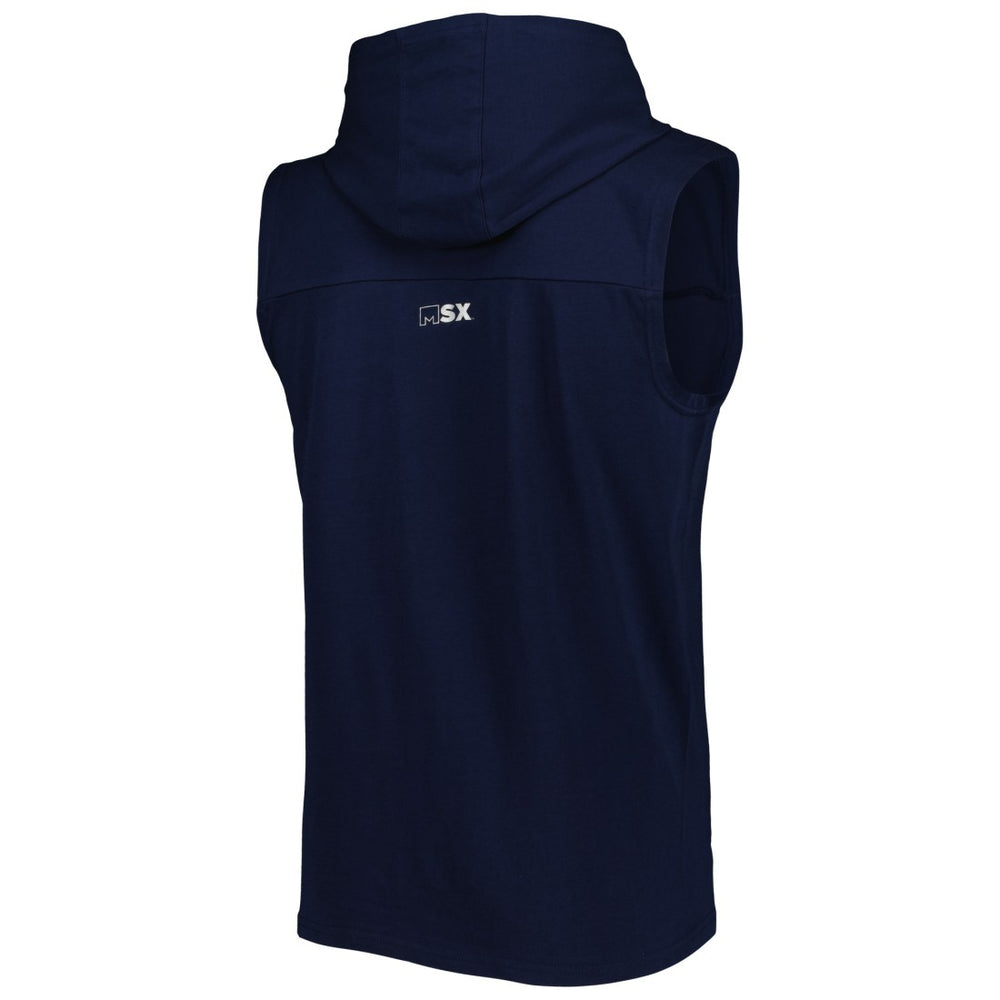 Tennessee Titans MSX by Michael Strahan Relay Sleeveless Pullover Hoodie Navy