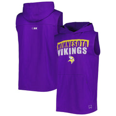 Minnesota Vikings MSX by Michael Strahan Relay Sleeveless Pullover Hoodie Purple