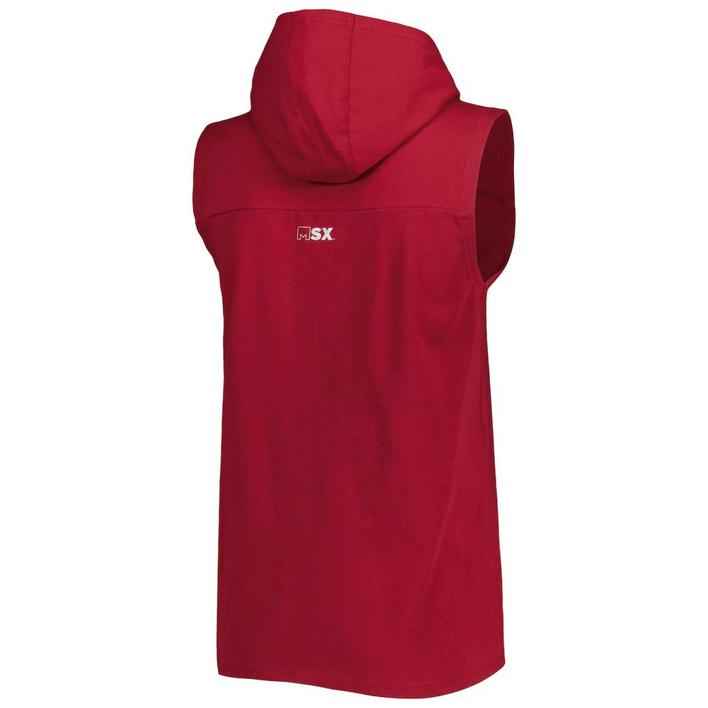 Washington Commanders MSX by Michael Strahan Relay Sleeveless Pullover Hoodie Burgundy