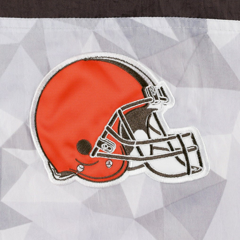 Cleveland Browns Starter Thursday Night Gridiron Raglan Half-Zip Hooded Jacket White/Brown