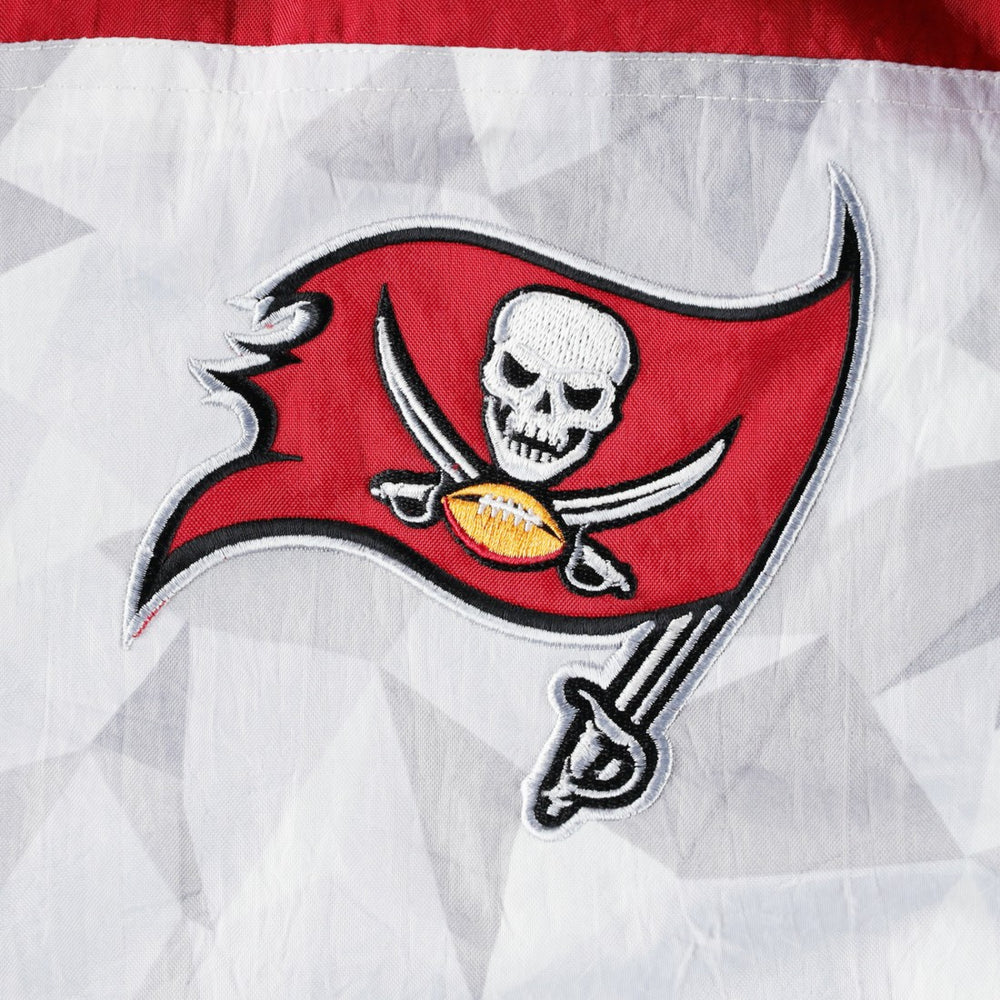 Tampa Bay Buccaneers Starter Thursday Night Gridiron Raglan Half-Zip Hooded Jacket White/Red